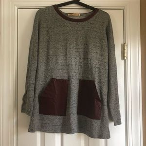 Anthropologie Grey Knit Sweater
